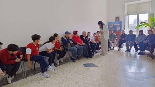 Incontro Quinta elementare e gli anziani di Sant'Egidio