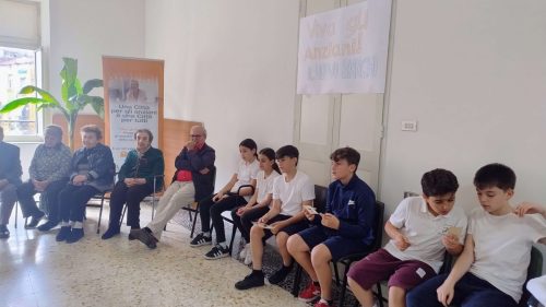 Incontro Quinta elementare e gli anziani di Sant'Egidio