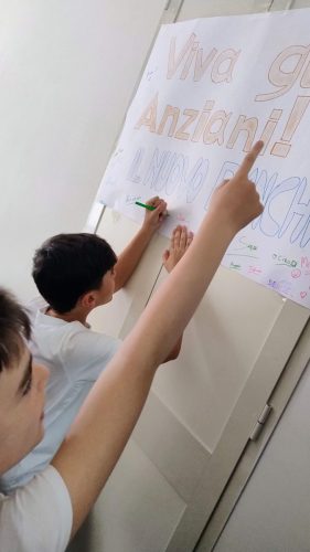 Incontro Quinta elementare e gli anziani di Sant'Egidio