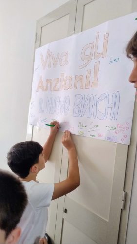 Incontro Quinta elementare e gli anziani di Sant'Egidio
